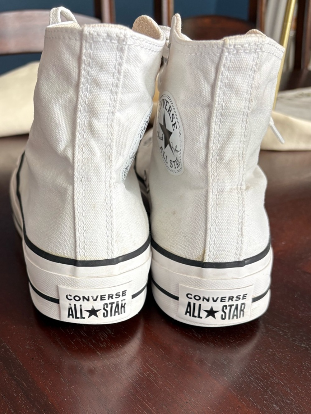 Converse White High-Top Platform Sneakers - Picture 5 of 11